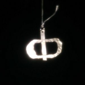 Handcrafted hammered sterling necklace